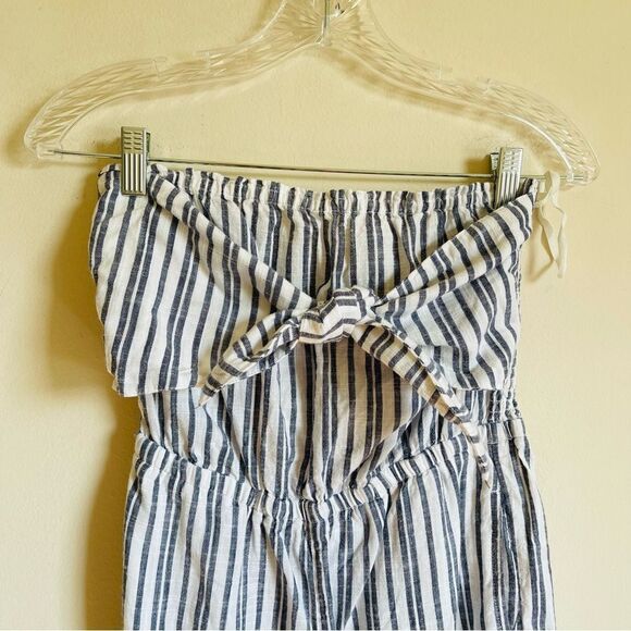 NWT Aerie Striped Smocked Strapless Jumpsuit XS - Picture 4 of 7
